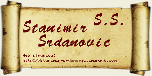 Stanimir Srdanović vizit kartica